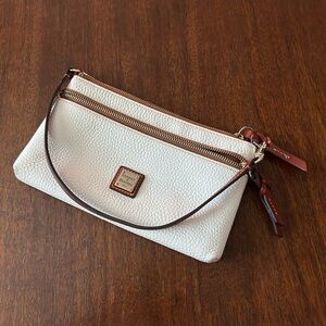 Dooney & Bourke Cream Leather Wristlet